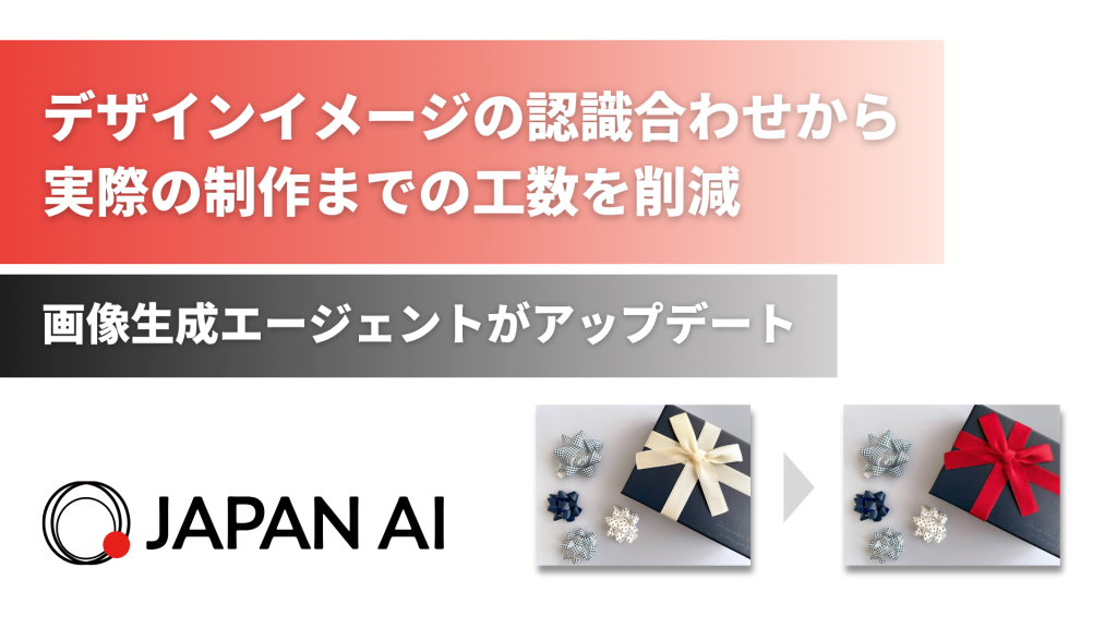 JAPAN AI、画像生成AIエージェントを強化　〜イメージの認識合わせから制作までの工数を削減し、デザイン業務を効率化〜のアイキャッチ画像
