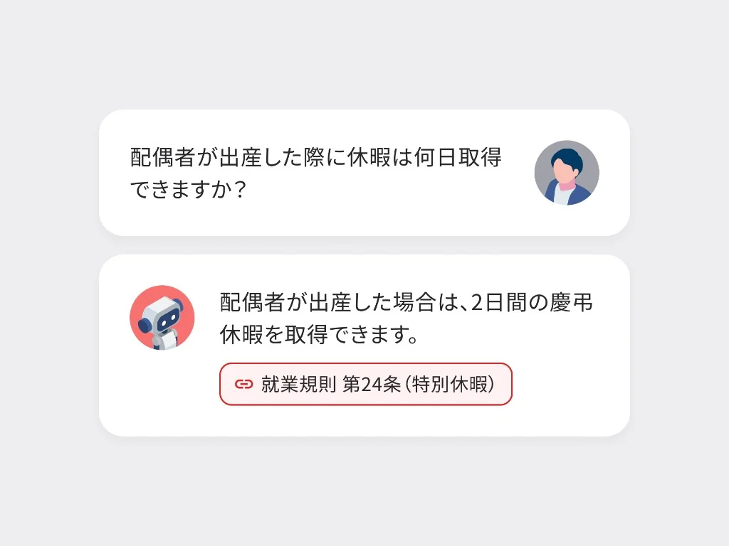 高精度なデータ検索（RAG）の画面イメージ