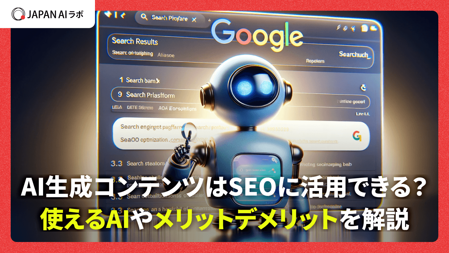 AI生成コンテンツはSEOに活用できる？使えるAIやメリットデメリットを解説