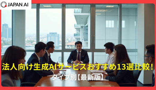 法人向け生成AIサービス比較おすすめ13選！タイプ別【2026年版】