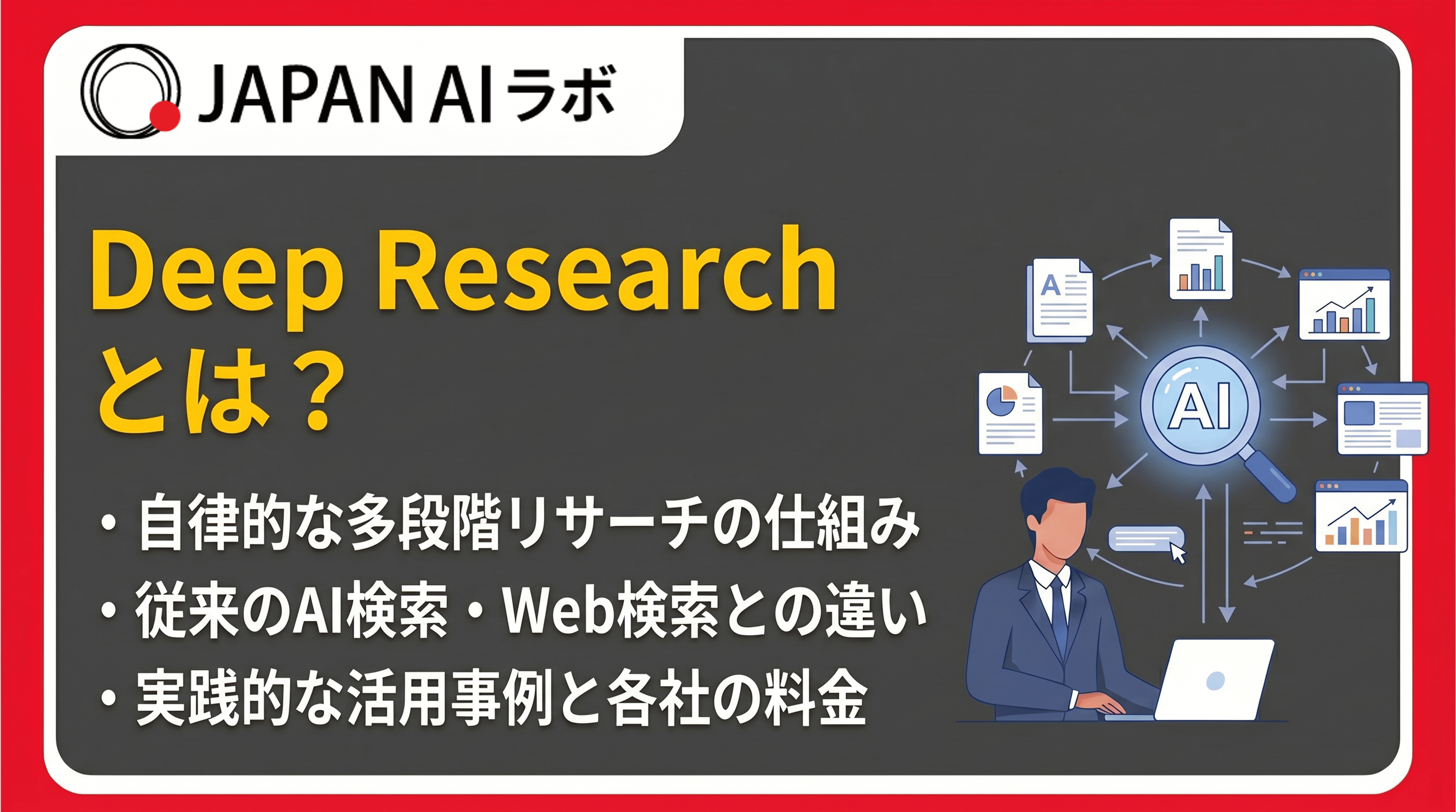 Deep Researchとは？仕組み・使い方から料金・従来の検索との違い