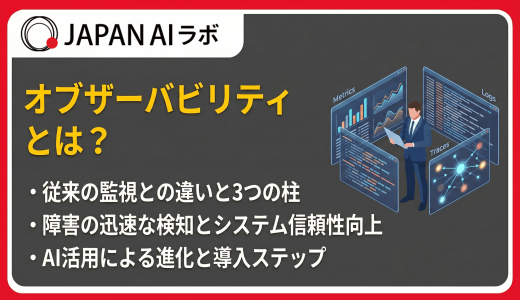オブザーバビリティとは？意味・監視との違いから3つの柱・導入メリット