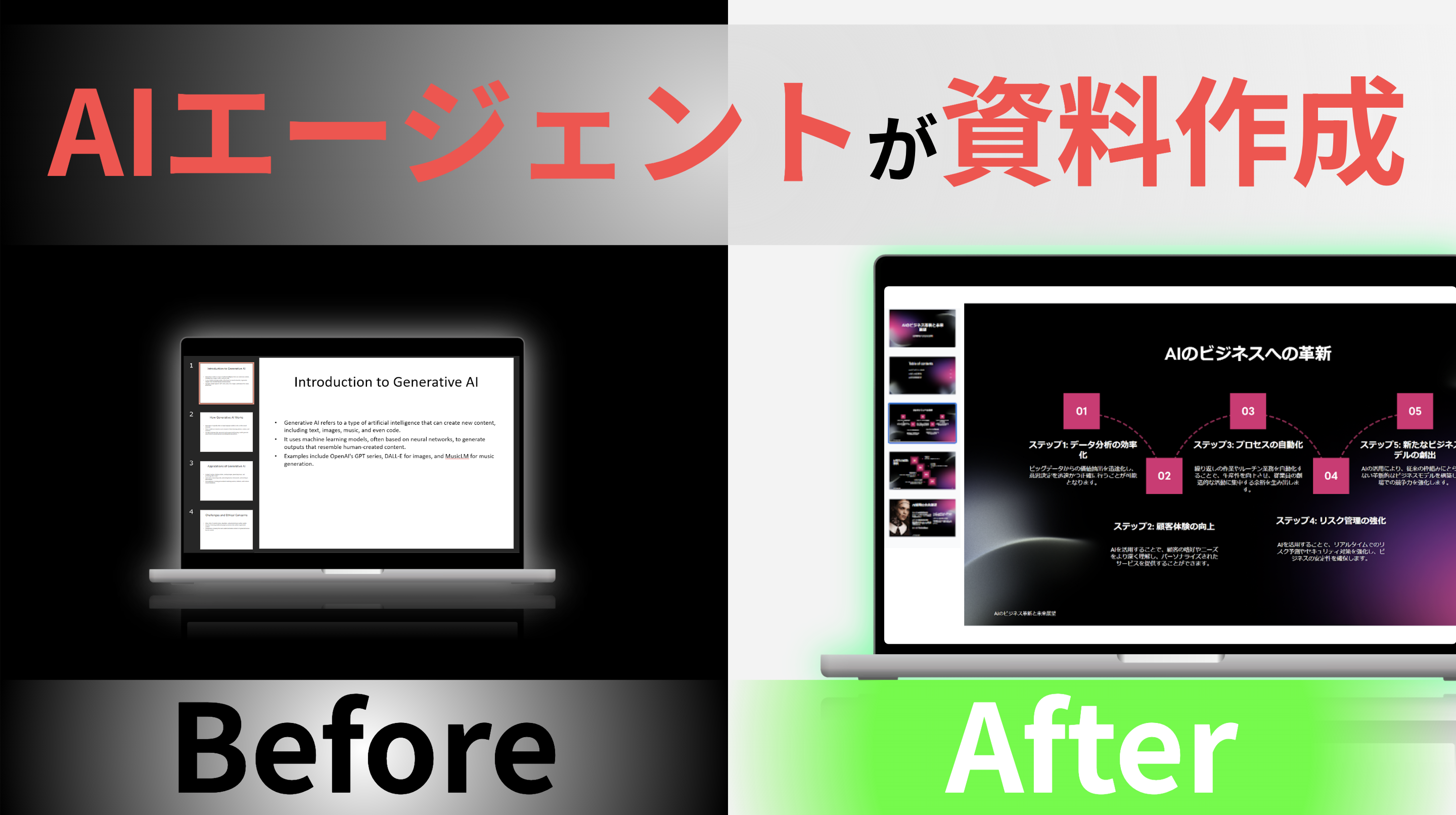 【JAPAN AI】AIエージェント「スライド作成アシスタント」を提供開始 〜半自動で資料作成が可能に〜のアイキャッチ画像